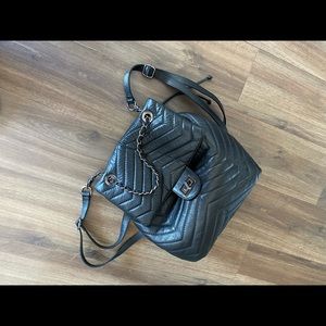 KROLE Quilted Leather Convertible Backpack